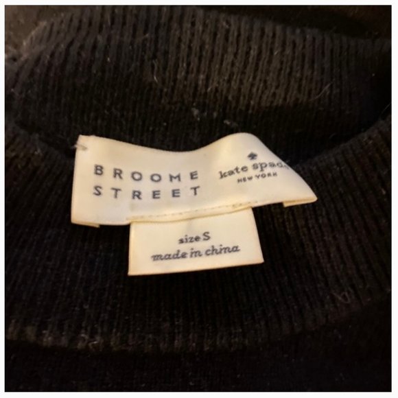 kate spade madison avenue black pink floral blossom sweater small nwot - Picture 10 of 12